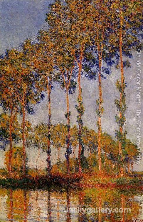 A Row Of Poplars by Claude Monet paintings reproduction